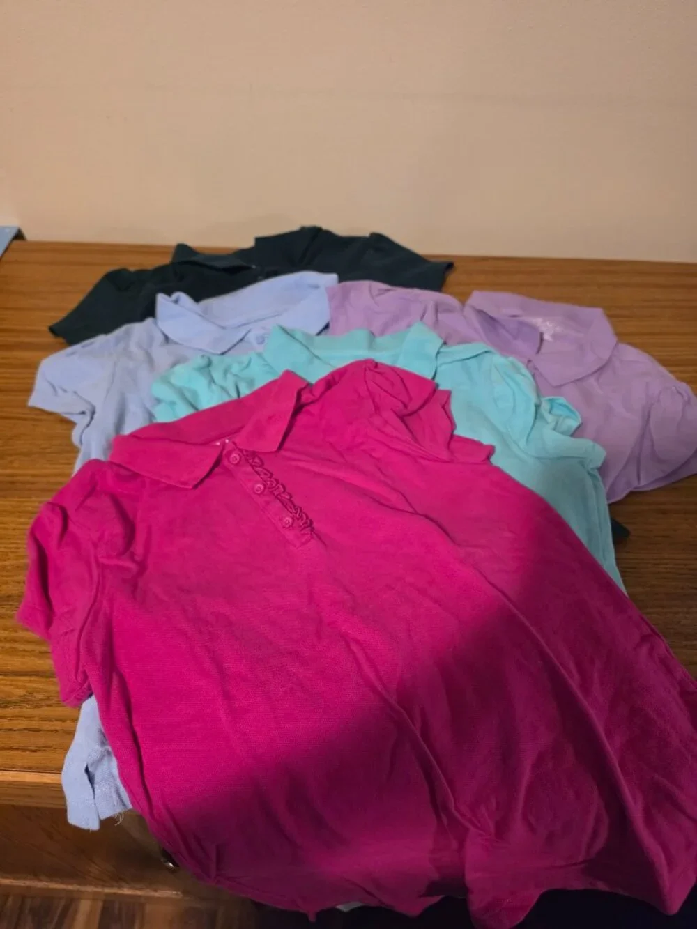 The Children's Place Lot of 5 Girls School Uniform Ruffle Polos XL 14